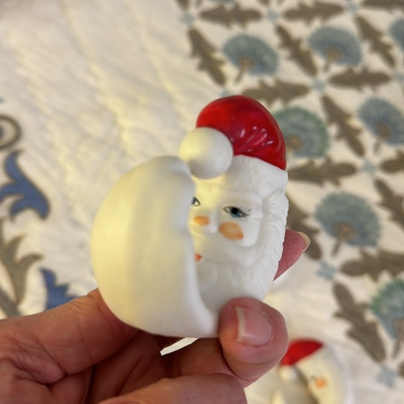 Vintage Set of 3 Department 56 Santa Moon Porcelain Figurine. - Picture 6 of 6